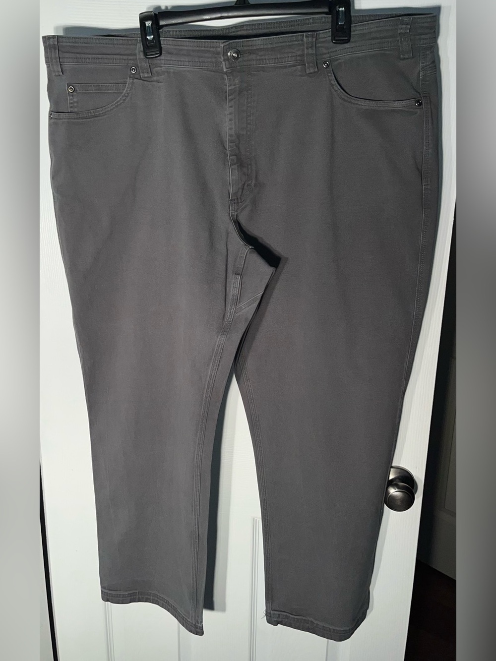Duluth Trading Co Men’s Flex Fire Hose Relaxed Fit Gray Pants Size 44 x 30